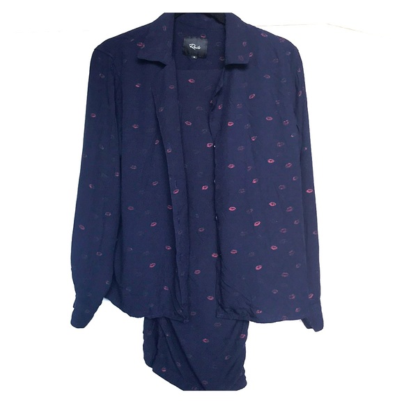 Rails Other - Rails iridescent lips long sleeve/pant pajama set